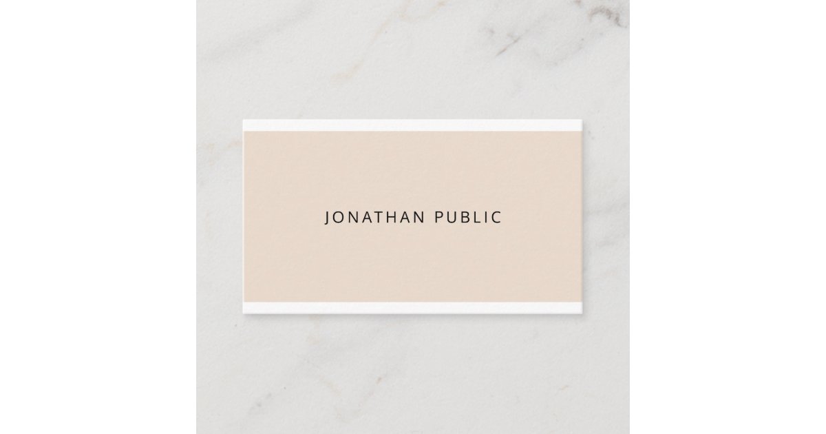 Modern Minimalist Elegant Colors Simple Chic Business Card | Zazzle