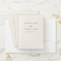 Modern Minimalist Elegant Custom Wedding Cream