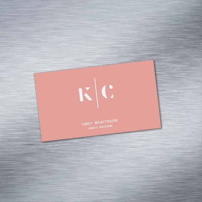 Modern, Minimalist, Elegant & Customizable Business Card Magnet (In Situ)