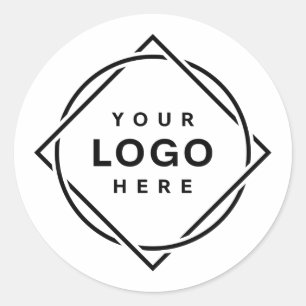 Modern, Minimalist, Elegant & Customizable Classic Round Sticker
