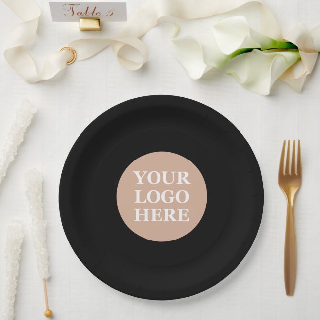 Modern, Minimalist, Elegant & Customizable Paper Plates (Wedding)