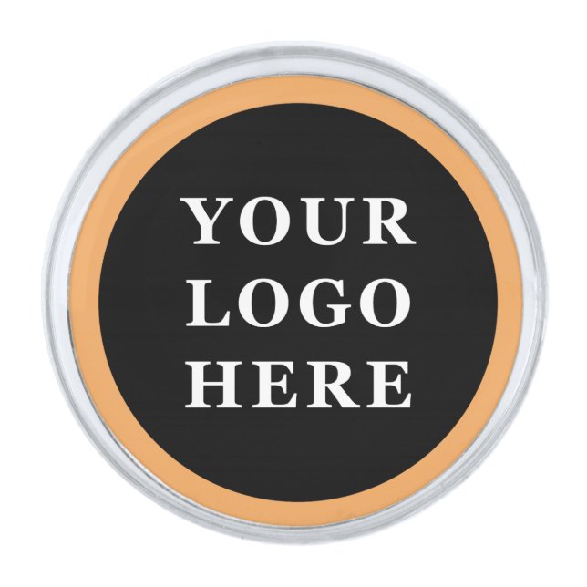  Modern, Minimalist, Elegant & Customizable Silver Finish Lapel Pin (Front)