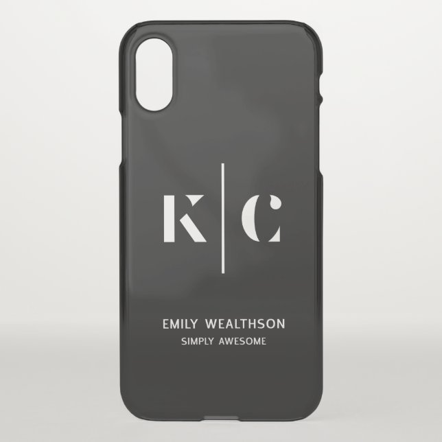 Modern, Minimalist, Elegant & Customizable Uncommon iPhone Case (Back)