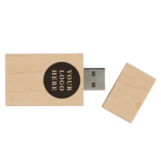  Modern, Minimalist, Elegant & Customizable Wood Flash Drive (Opened)