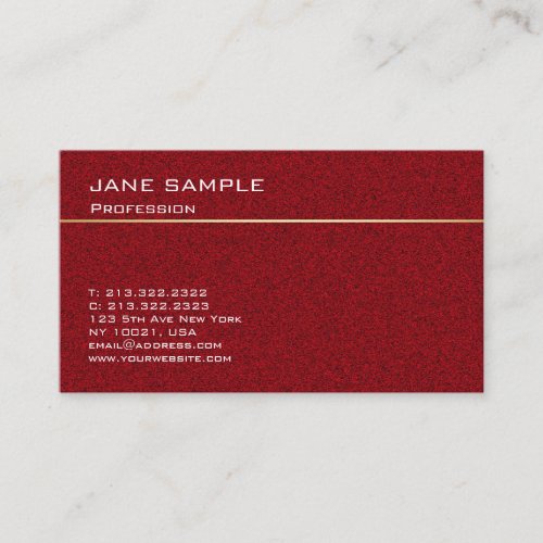 Modern Minimalist Elegant Dark Red Color Template  Business Card