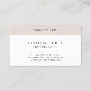 Modern Minimalist Elegant Design Simple Template Business Card