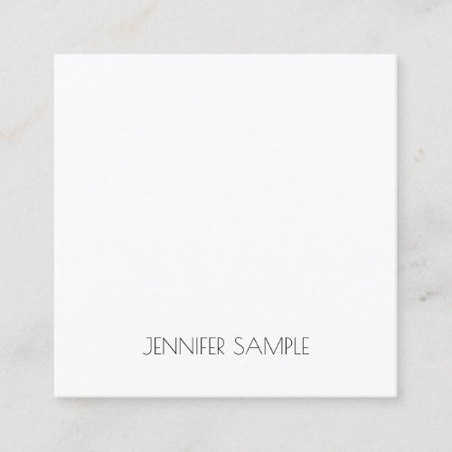 Modern Minimalist Elegant Design Template Luxury Square Business Card