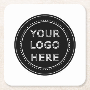 Modern, Minimalist,Elegant & editable Paper Napkin Square Paper Coaster