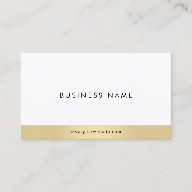 Modern Minimalist Elegant Gold Template Popular Business Card (Front)