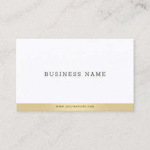 Modern Minimalist Elegant Gold White Professional Business Card