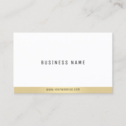 Modern Minimalist Elegant Gold White Professional Business Card