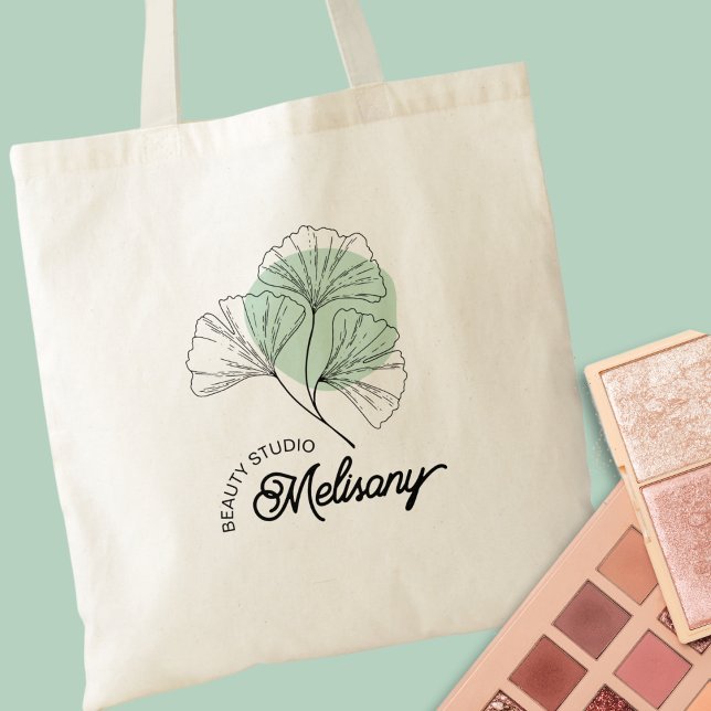 Modern Minimalist Elegant Green Floral Line Art  Tote Bag (Creator Uploaded)