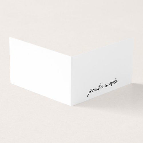 Modern Minimalist Elegant Handwritten Script Clean Business Card