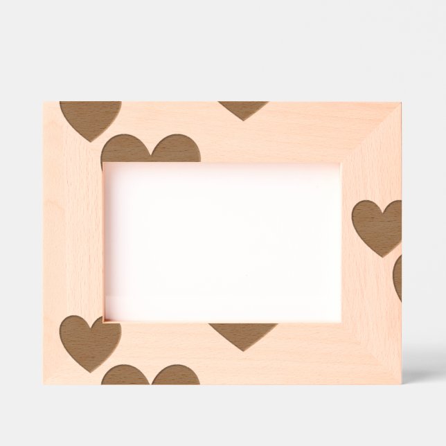 Modern Minimalist Elegant Heart Engraved Frames (Front)