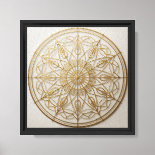 Modern minimalist elegant Mandala Art Canvas Print