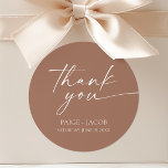 Modern Minimalist Elegant Mocha Mousse Wedding Classic Round Sticker<br><div class="desc">These are Modern Minimalist Elegant Mocha Mousse Wedding Party Favor Stickers!</div>