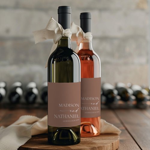 Modern Minimalist Elegant Mocha Mousse Wedding