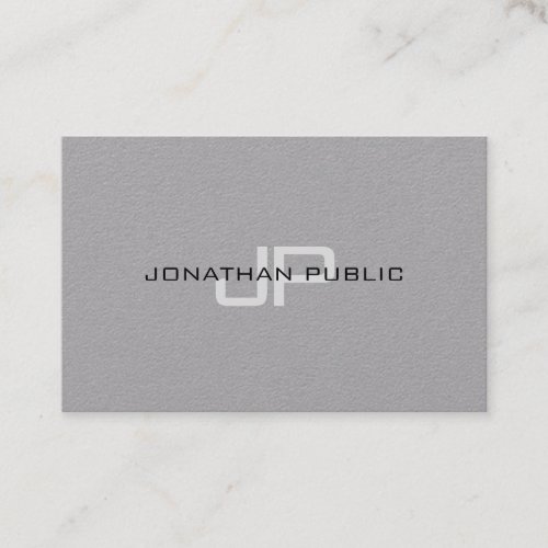 Modern Minimalist Elegant Monogram Template Business Card