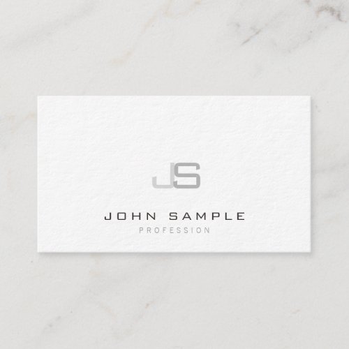 Modern Minimalist Elegant Monogram Template Luxury Business Card