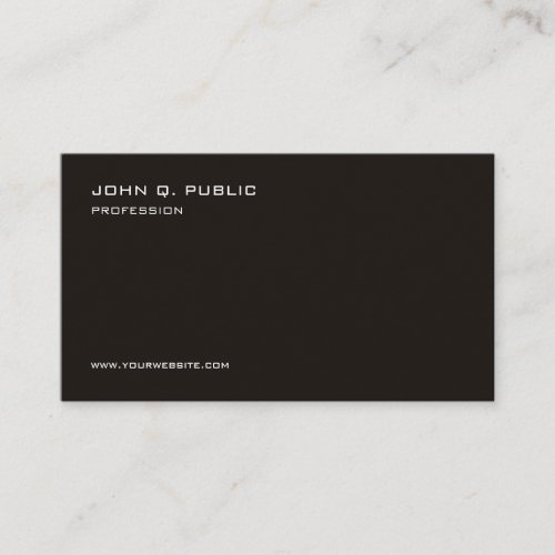 Modern Minimalist Elegant Personalized Template Business Card
