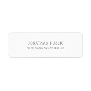 Modern Minimalist Elegant Plain Chic White Label