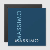 Modern Minimalist Elegant Plain Prussian Blue Name (Front/Back)