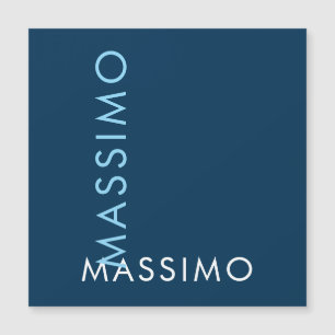 Modern Minimalist Elegant Plain Prussian Blue Name