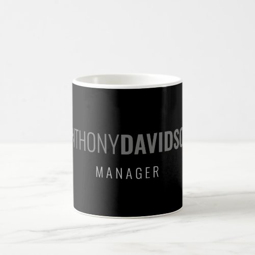 Modern Minimalist Elegant Professional Black Coffee Mug