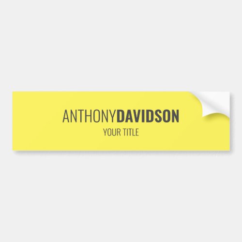 Modern Minimalist Elegant Professional Bumper Sticker