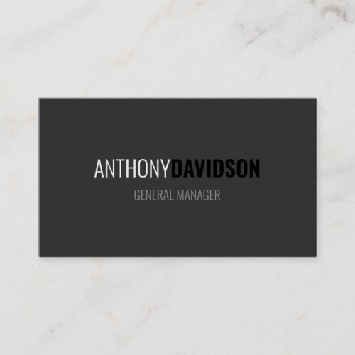 Modern Minimalist Elegant Professional Business Card