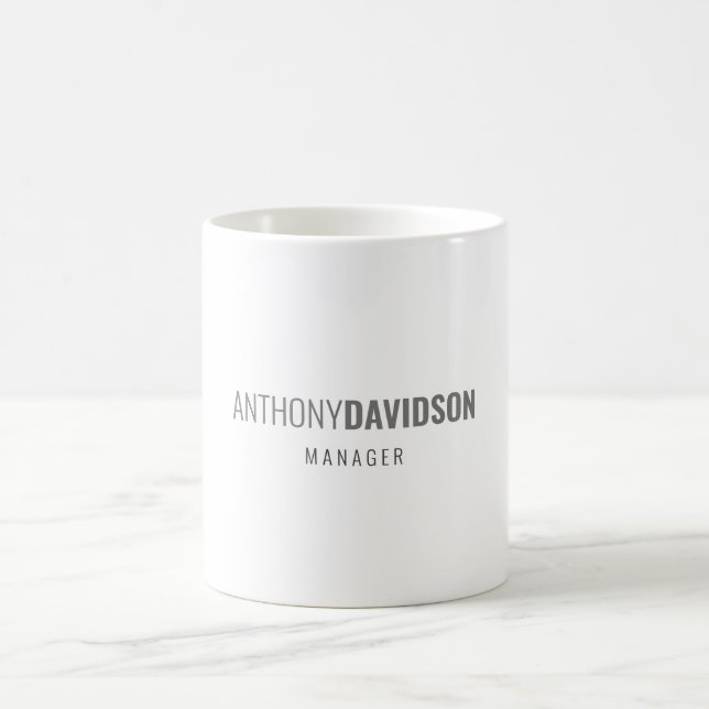 Modern Minimalist Elegant Professional Coffee Mug (Center)