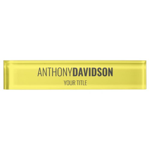 Modern Minimalist Elegant Professional Desk Name Plate