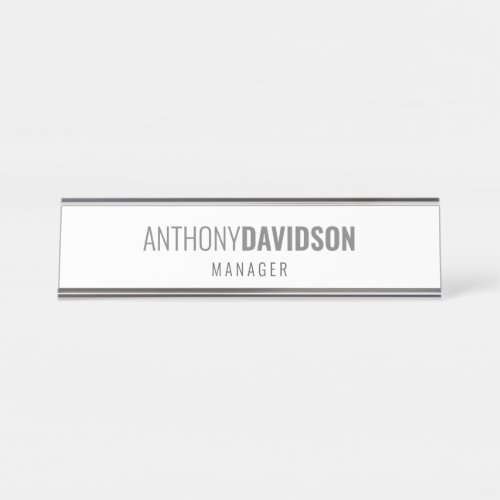 Modern Minimalist Elegant Professional Desk Name Plate