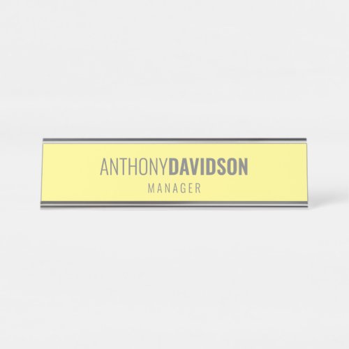 Modern Minimalist Elegant Professional Desk Name Plate