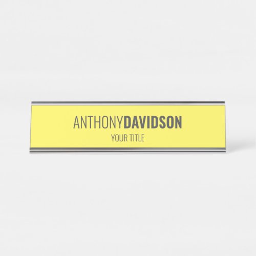 Modern Minimalist Elegant Professional Desk Name Plate