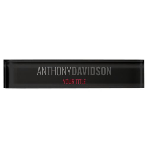 Modern Minimalist Elegant Professional Desk Name Plate