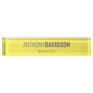 Modern Minimalist Elegant Professional Desk Name Plate