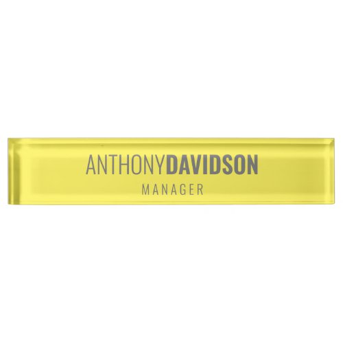 Modern Minimalist Elegant Professional Desk Name Plate