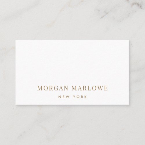 Modern Minimalist Elegant Professional Gold Type Business Card