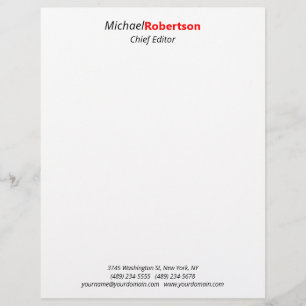 Modern Minimalist Elegant Professional Letterhead