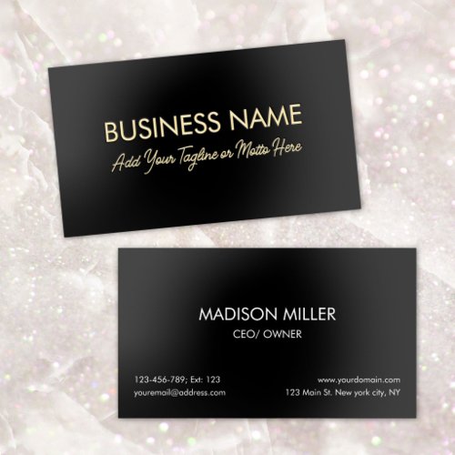 Modern Minimalist Elegant Professional Luxury Gold Foil Business Cards