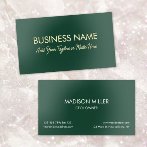 Modern Minimalist Elegant Professional Luxury Gold Foil Business Cards