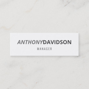 Modern Minimalist Elegant Professional  Mini Business Card