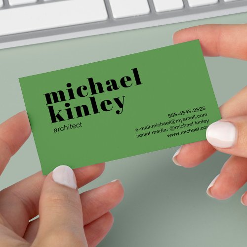 Modern minimalist elegant professional networking business card