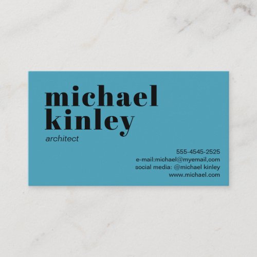 Modern minimalist elegant professional networking business card