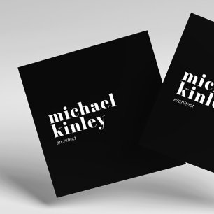 Modern minimalist elegant professional networking square business card