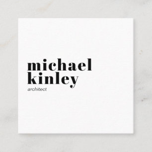 Modern minimalist elegant professional networking square business card
