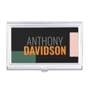 Modern Minimalist Elegant Professional Plain Business Card Case