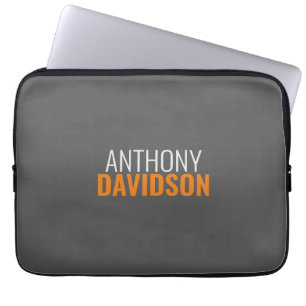 Modern Minimalist Elegant Professional Plain Laptop Sleeve