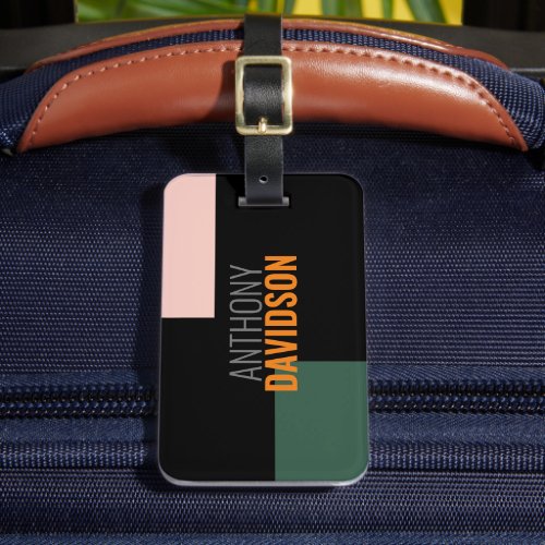 Modern Minimalist Elegant Professional Plain Luggage Tag